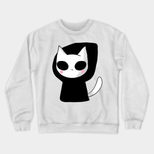Cute Grim reaper cat and ghosts Crewneck Sweatshirt